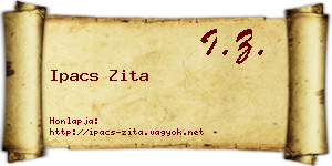 Ipacs Zita névjegykártya