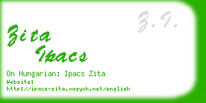 zita ipacs business card